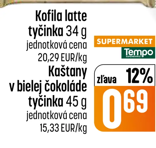 Kofila latte tyčinka
