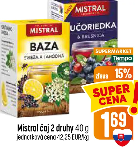 Mistral čaj Baza Svieža a lahodná