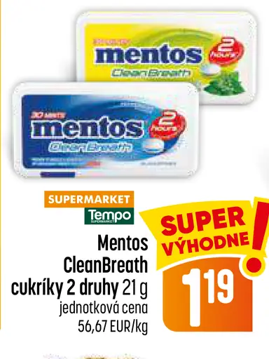 Mentos CleanBreath cukríky