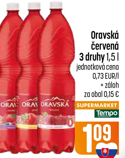 Oravská RED minerálna voda