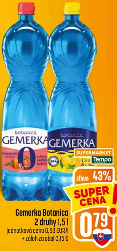 Gemerkа Botanica minerálna voda – rôzne druhy