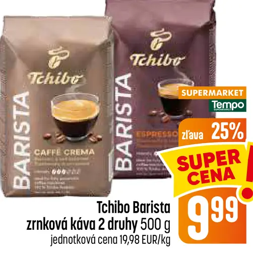 Tchibo Barista zrnková káva – Caffè Crema a Barista Espresso