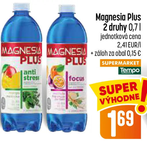 Magnesia Plus minerálna voda – anti stres a focus