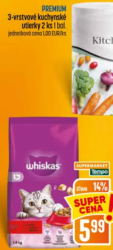 Whiskas granuly s hovädzím mäsom