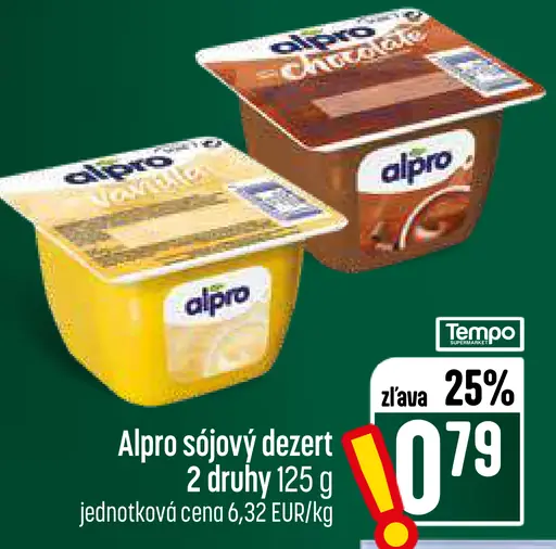 Alpro sójový dezert 2 druhy