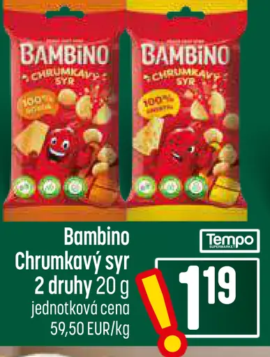 Bambino Chrumkavý syr rôzne druhy