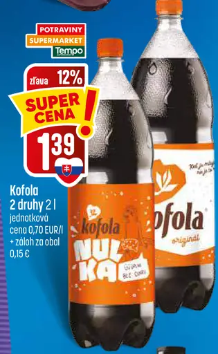 Kofola rôzne druhy