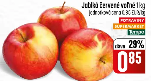 Jablká červené voľné