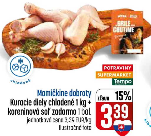 Kuracie diely chladené s koreninovou soľou