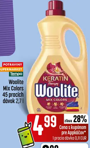 Woolite tekutý prací prostriedok Mix Colors