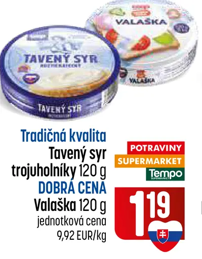 Valaška Tavený syr trojuholníky