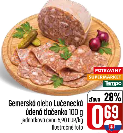 Gemerská alebo Lučenecká údená tlačenka