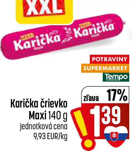 Karička črievko Maxi s ementálom