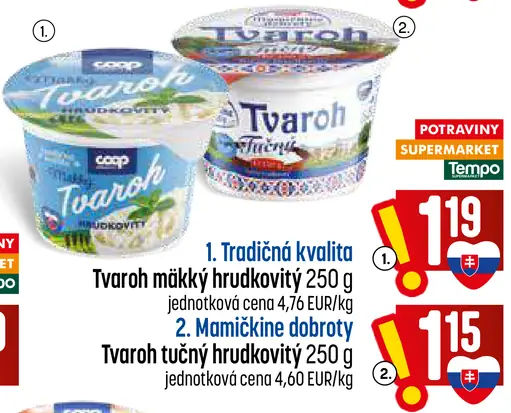 Coop Tvaroh mäkký hrudkovitý