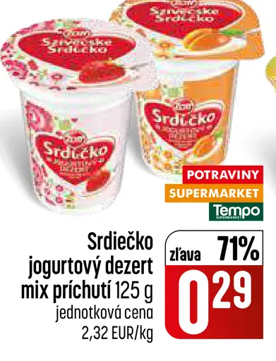 Srdiečko jogurtový dezert – mix príchutí