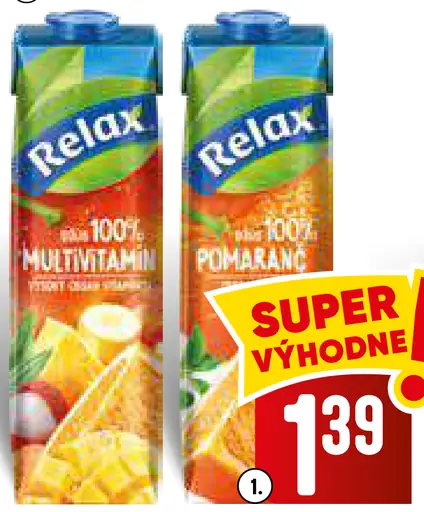 Relax 100% džús multivitamín