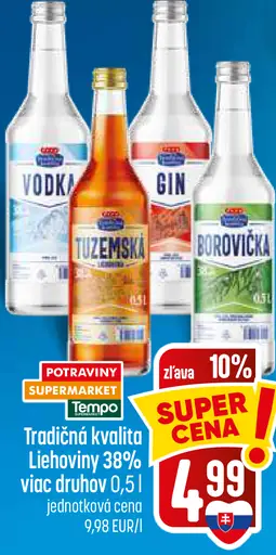 Liehoviny 38 % vodka