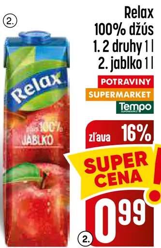 Relax 100% džús jablko