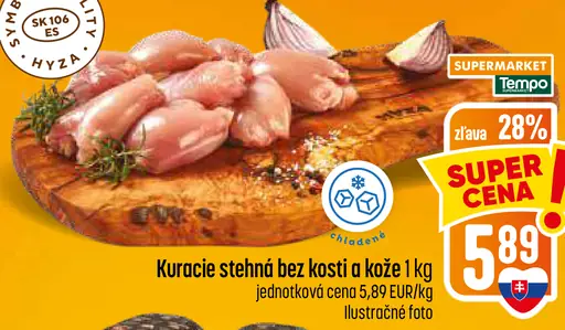 Kuracie stehná bez kosti a kože