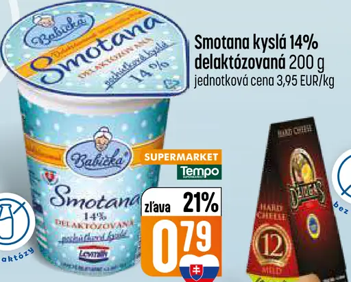 Smotana kyslá 14 % bezlaktózová