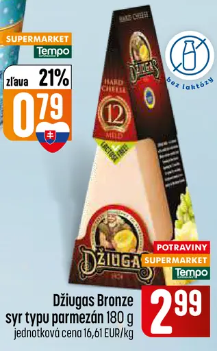 Džiugas Bronze syr typu parmezán