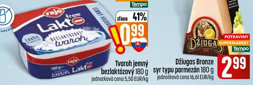 Rajo tvaroh jemný bezlaktózový