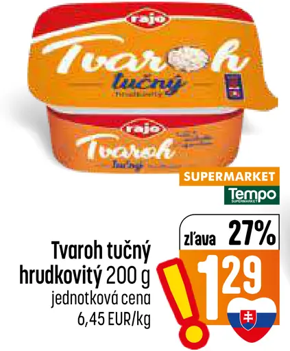 Tvaroh tučný hrudkovitý