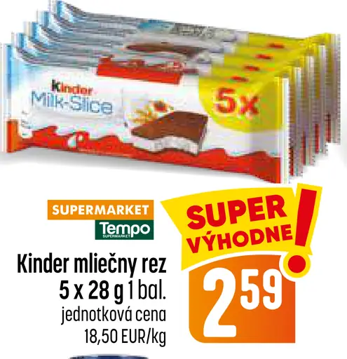 Kinder Mliečny rez