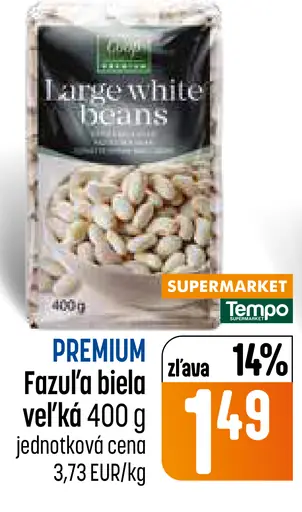 Premium Fazula biela veľká
