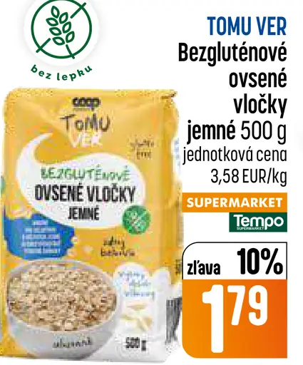 TOMU VER Bezgluténové ovsené vločky jemné