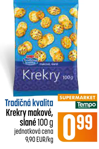 Tradičná kvalita krekry múkové, slané