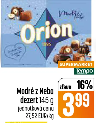 Orion Modré z neba dezert