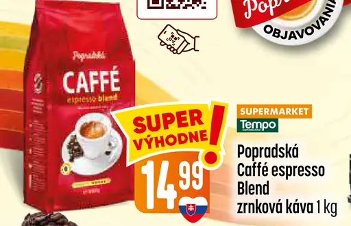 Popradská Caffé Espresso Blend zrnková káva