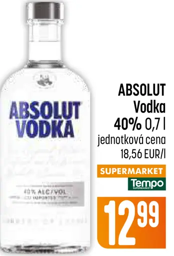 Absolut vodka 40 %