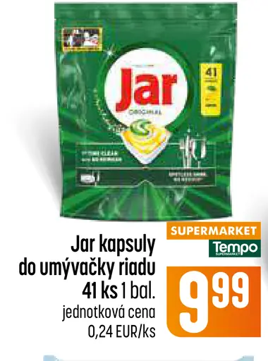 Jar kapsuly do umývačky riadu