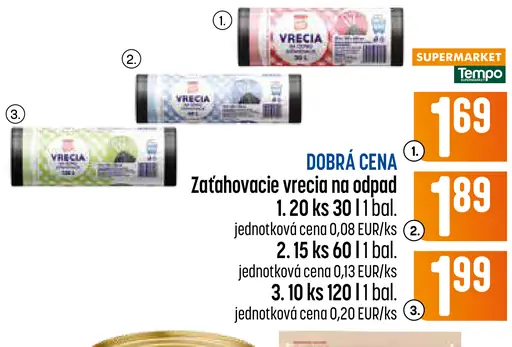 Záťahovacie vrecia na odpad, 110 l