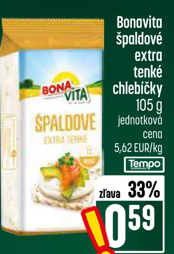 Bonavita špaldové extra tenké chlebíčky