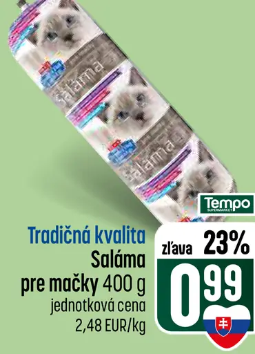 Tradičná kvalita Saláma pre mačky