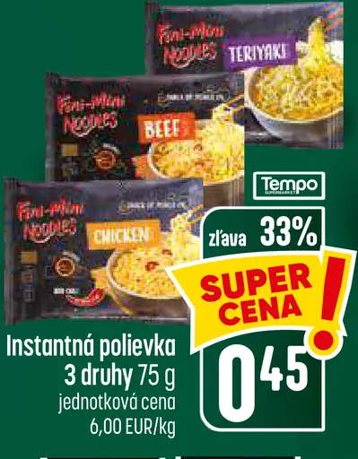 Instantná polievka 3 druhy