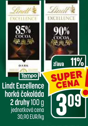 Lindt Excellence horká čokoláda