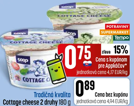 COOP cottage cheese – 2 druhy