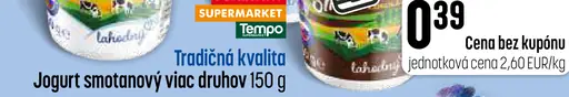 Jogurt smotanový, viac druhov