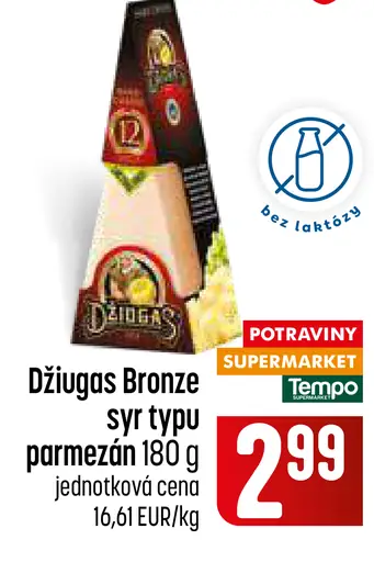 Džiugas Bronze syr typu parmezán