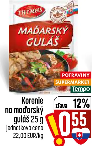 Thymos korenie na maďarský guláš