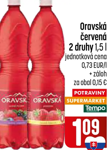 Oravská RED minerálna voda