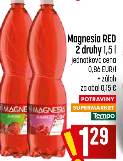 Magnesia Red ochutená minerálna voda