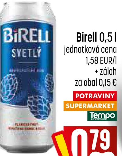 Birell svetlý plechovka