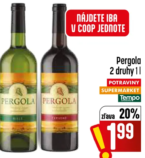 Pergola víno 2 druhy