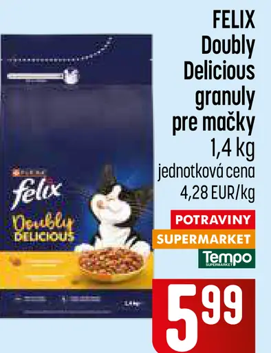 Felix Doubly Delicious granuly pre mačky