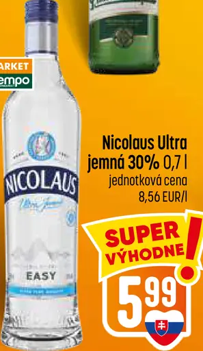 Nicolas Ultra jemná vodka 30 %
